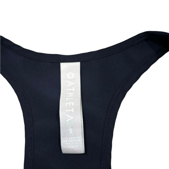 Athleta Small Tank Top White Drawstring Cinch Sides Racerback Athletic Yoga - Picture 5 of 5